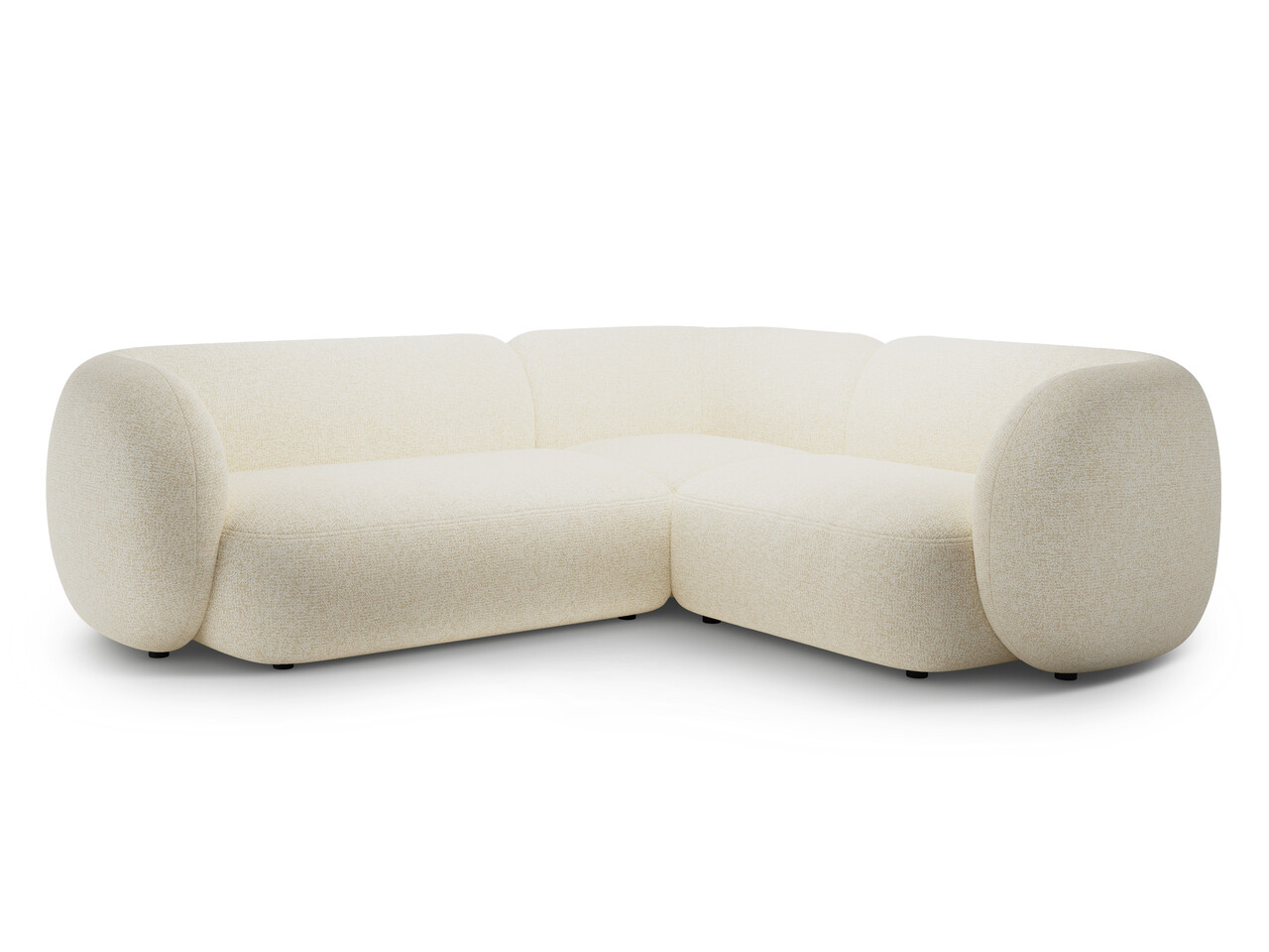 Coltar dreapta 4 locuri, Kate, Micadoni Home, 252x220x76 cm, tesatura structurata, bej deschis Colțare